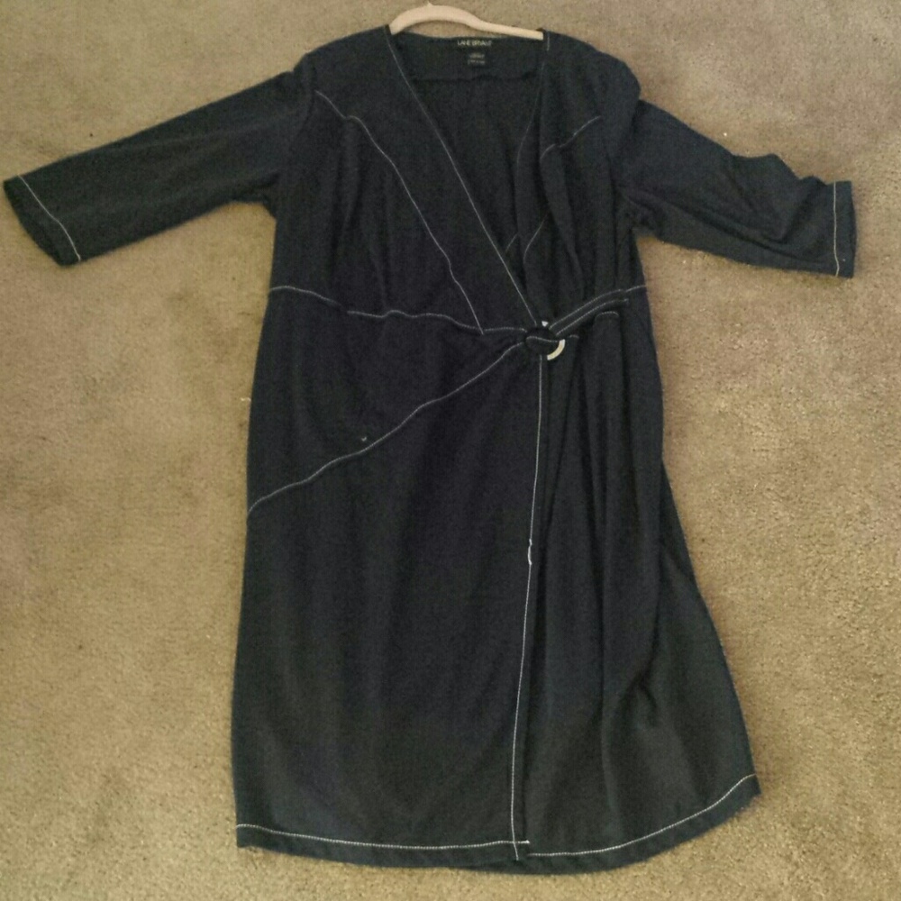 Size 22/24 navy blue wrap dress